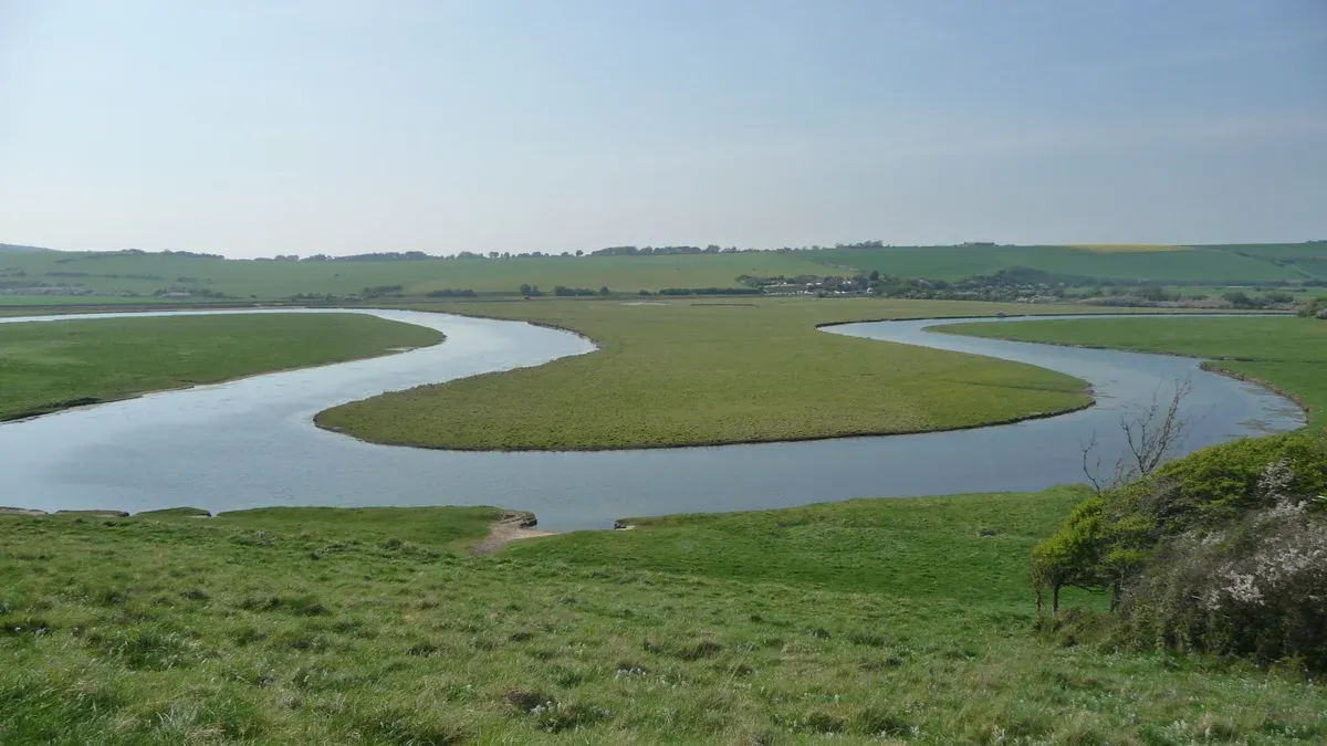 River Cuckmere meander at Seven Sisters on a day trip from London