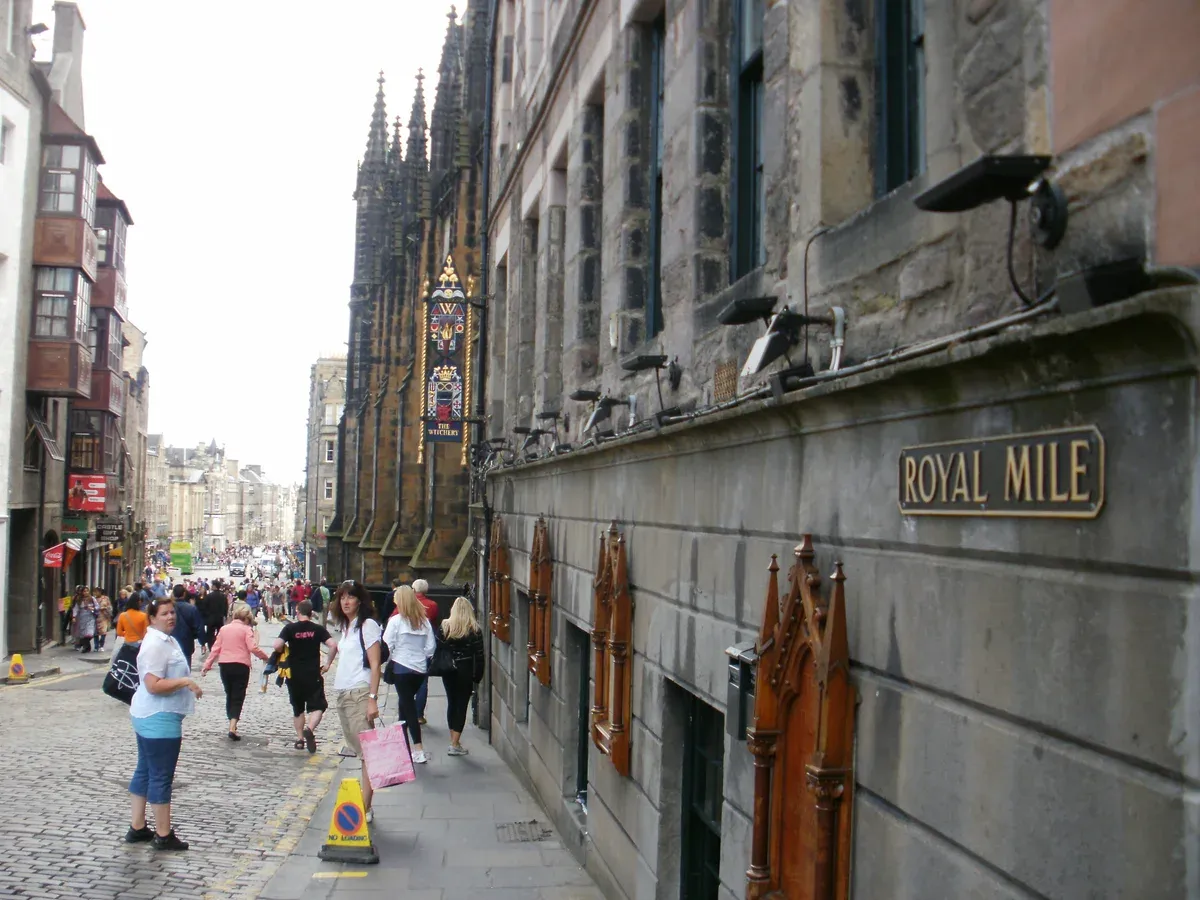 The Royal Mile in the Old Town on a day trip from London to Edinburgh
